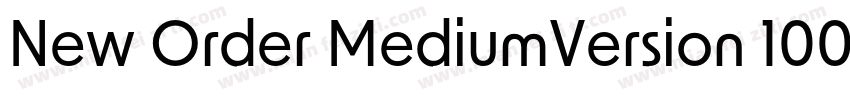 New Order MediumVersion 1000字体转换